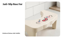 Anti-Slip Design Toilet Squatting Stool Ergonomic Posture Support Bathroom Accessory Strong Load-Bearing Footrest Easy to Clean for Pregnant Women, Children, Health-Conscious Indivitwo-Parts, Restroom, Home