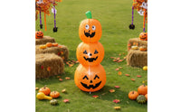 Lighted Pumpkin Inflatable Pumpkin with Blower Easy to Use Stacked Pumpkins for Homeowners