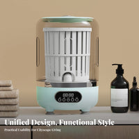 Compact Washer Transparent Cover Portable Laundry Appliance Touch Buttons Compact Laundry Machine