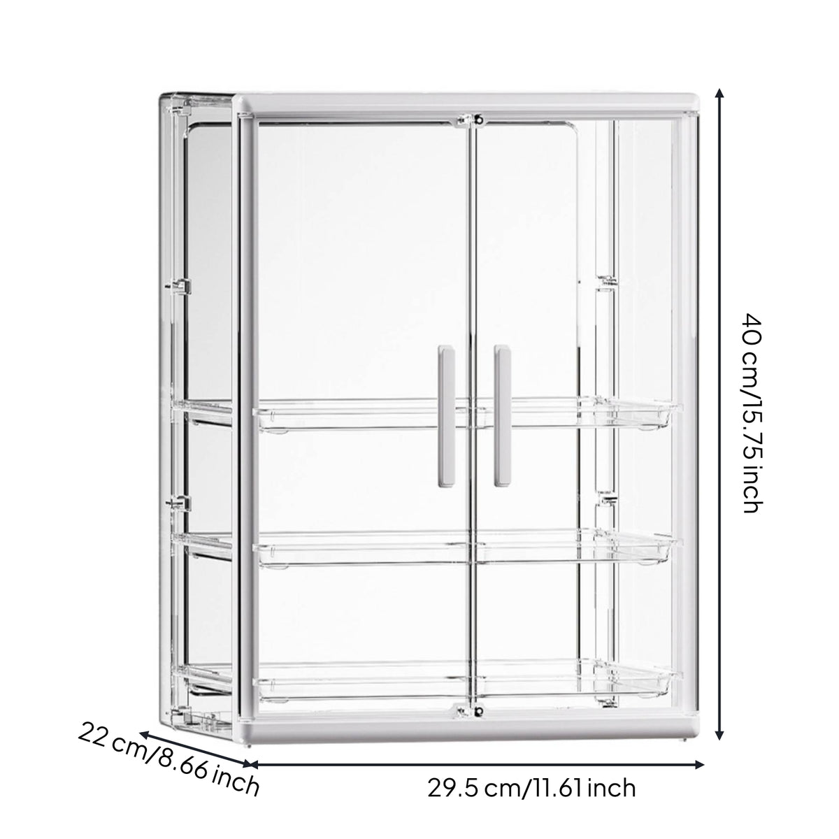 Cosmetic Storage Cabinet Front-Opening Tabletop Makeup Cabinet Layered Shelves Acrylic Display Case