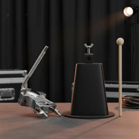 Cowbell and Mount Set Easy to Install Cowbell Mounting Bracket Sturdy Drum Set Extension Clamp