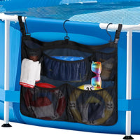 5 Pockets Poolside Organizer Bag Foldable Poolside Hanging Bag Multi-Pocket for Beach, Bathroom