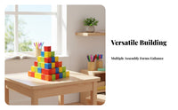 Spatial Awareness Development Geometric Learning Blocks Logical Thinking Skills Wooden Cube Blocks Unrestricted-Ended Play for Homeschool