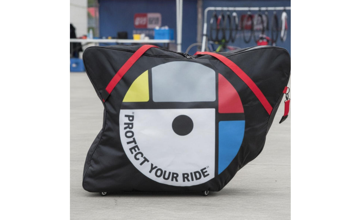 Road Bike Travel Bag Wheeled Bike Travel Bag with Shoulder Strap Rolling for Cyclists, Triathletes, Air Travel