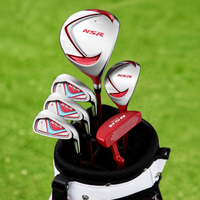 Beginner Kids Club Set, 6 Piece Right-Handed with Lightweight Carbon Fiber Shafts, Putter, Stand Bag, for 95-115cm Junior Players