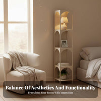 Space-Saving 5-Tier Corner Shelf withimmediately chargestanding bookshelf Open Shelving Storage Rack urban design for Book Lovers, Interior Design aficionados, Homeowners, Living Room, Bedroom, Study