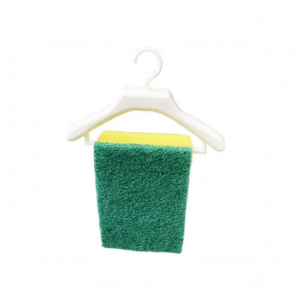 ABS Plastic Draining Sponge Stand Upright Hanger-Shaped Pad Holder Rectangular Frame Scouring Pad Holder Space-Saving for Bathroom