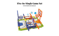 Parent-Child Interaction 5 in 1 Tabletop Game Set Two-Player Battle 5-in-1 Tabletop Sports Center Hand-Eye Coordination for Family, Playroom
