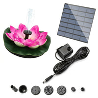 Bird Bath Water Feature with Lotus Flower Design, Built-in Pump Powered Decorative Water Feature, Brushless Motor for Garden Decoration