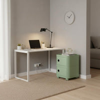 Bedside Storage Cabinet Modern Minimalist Style Narrow Side Table with Drawers Mobile Design Rolling Storage Cart for Small Areas, Living Room