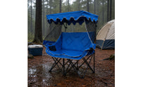 Camping Chair with Canopy 600D Oxford Folding Beach Loveseat Quick-Quick-Evaporating Outdoor Furniture for Fishing