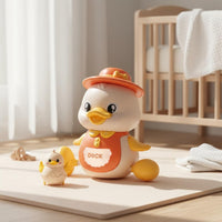 Wobble Motion Crawling Training Duck Head Lift Practice Electric Duck Toy Mechanical Skill Development Cognitive Growth for Babies, Infants, Toddlers