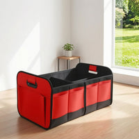 Space-Saving Car Trunk Organizer with Pockets Portable Foldable Trunk Organizer Long-Lasting Sturdy for Travelers, Campers, Road Trips, Camping