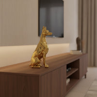 Sitting Greyhound Statue Decorative Greyhound Statue Glossy Ornament for Homeowners, Art Lovers, Entryway, Bookshelf