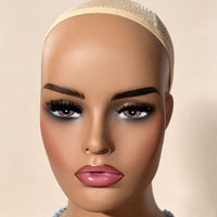 Black Mannequin Head for Wig Display, European and American Skin Tone, PVC