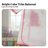 Thickened EVA Material Kids Dinosaur Raincoat Safety Reflective Strip Hooded Kids' Raincoat Easy to Clean for Toddlers, Girls, Outdoor