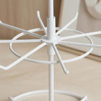 Two-Tier Rotating Jewelry Stand Branching Hooks 360° Jewelry Display Display Freestanding Rotating Bracelet Holder Metal for Desktop