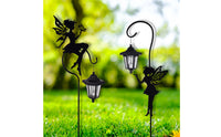 Fairy Garden Lantern Stakes Waterproof Solar Lantern with Stake Fairy Stake Light Weatherproof Garden Lanterns with Stakes