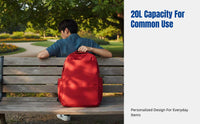Urban Minimalist Backpack, Nylon School Bag, Breathable, Water-Resistant, for Teens, Travel, Random Color
