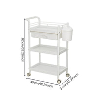 Mobile Beauty Cart with Basin Rolling Salon Storage Cart Compact Hairdresser Trolley Versatile for Hairdressers, Beauticians, Barbers, Hair Salons, Barbershops