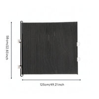 Wide Retractable Pet Barrier Adjustable Mesh Dog Gate with Hooks Portable Retractable Mesh Gate Indoor for Doorways