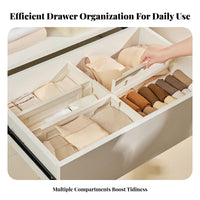 Flexible Combination Adjustable Drawer Divider Easy Installation Expandable Drawer Separator Multipurpose for Adults, Bedroom, Kitchen