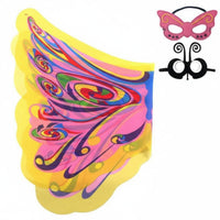 Includes Accessories flutterer Shawl with face covering lively hues flutterer Shawl Set universal size Fairy appendages Lightweight material for children, Girls, young children, Stage Performances, Halloween, Birthday Parties, Music event