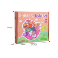 Wooden Food Balancing Toy Educational Food Stacking Block Game Solid Wood Construction Wooden Stacking Blocks for Young Children, Preschoolers
