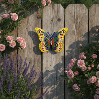 Metal Butterfly Wall Decor for Home, Garden, and Outdoor Fence Decoration