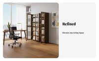 Floor-Standing bookshelf with Transparent Doors particle-proofresistant Enclosed bookshelf with Transparent Doors Large Capacity Household Storage Sturdy Construction for Book Lovers, Homeowners, Collectors, Home Office, Study Room, Bedroom