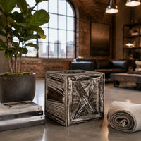 Wood Tissue Dispenser Case Decorative Vintage Tissue Box Cover Vintage-Style Home Storage for Living Room