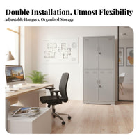 Lockable Wall-Mounted Lockbox Large Capacity Multi-Door Physical Locker Easy Management Locking Cabinet Long-Lasting for Property Managers, Car Dealership Employees, Business Owners, Real Estate Estate Agency, School, Warehouse, Workshop