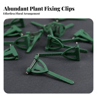 100 Pieces Floral Use Green Plastic Pin Clip Decorative Triangular Brooch Pin