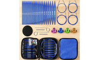 13 Pairs Easy to Swap Tips Blue Knitting Needle Kit Portable Storage Case Interchangeable Knitting for Home Crafting