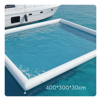 Wear-Resistant Inflatable Yacht Slide Quick Inflation & Deflation Floating Sea Slide Compact Storage Water Sports Equipment Sturdy Molded Handles for Ocean, Lake
