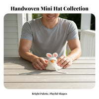 6 Pieces Knitted Hamster Hat Cute Designs Crocheted Hamster Hat Adorable Design Reptile Photo Prop for Doll Collectors, Festivals, Parties, Daily Wear