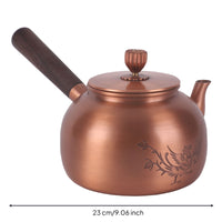 Copper Teapot Handmade Teapot with Wooden Handle Handcrafted Cookware