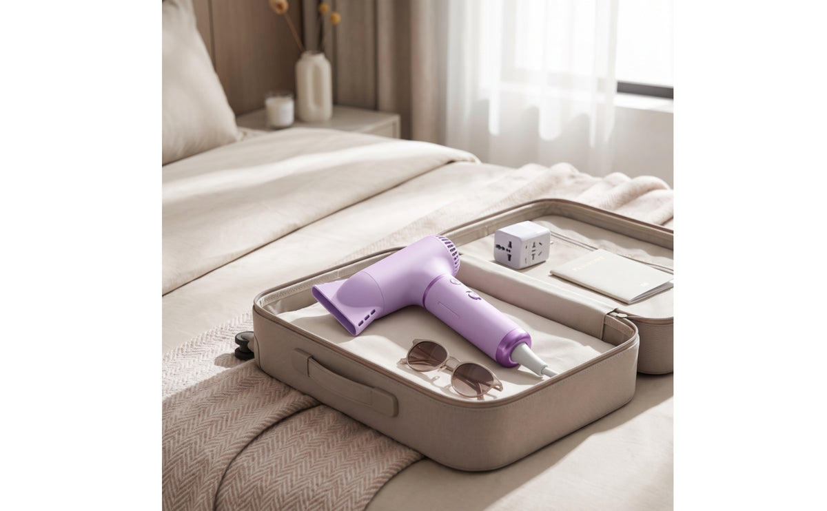 Lightweight Mini Hair Dryer Fast Drying Handheld Hair Dryer Ergonomic Portable Hairdryer Powerful Air Current for Travelers, Dorm Rooms, Gym