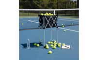 Tennis Ball Picker Wagon Wheeled Foldable Tennis Ball Wagon Sports Gear Wheels Rust-Resistant for Coaches