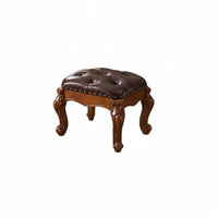 Multi-Purpose Upholstered Vanity Stool Multifunctional Ottoman Soft Padded Seat Indoor Furniture Tufted Cushion for Children, Homeowners, Students, Living Room, Entryway, Bedroom, Study