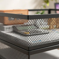 Metal File Organizer for Office Desk, 5 Layer Document Rack with Side Mesh, A4 Horizontal Desktop Holder for Vertical Storage
