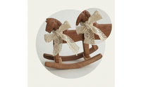 Rocking Horse Figurine Decorative Wooden Rocking Horse Rustic Table Decoration for Infants, Photo Photography