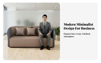 Sofa and Coffee Table Combination Modern Design configurable Waiting Room Couch Minimalist aesthetic Reception Seating for Clients, Guests, Sales Center, Lobby