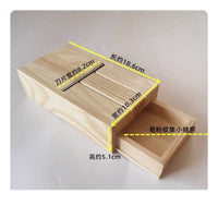 Wooden Soap Trimmer with Drawer Natural Wood for Home Workshop