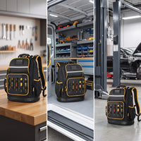 Tool Backpack Heavy Duty Tool Backpack with Laptop Compartment Numerous Pockets Bag for Technicians, Home Handypersons