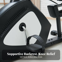 Low Gentle Workout Recumbent Exercise Bike Adjustable Tension Seated Pedal Exerciser Non-Slip Design Arm and Leg Rehab Machine Sturdy Construction for Elderly, Home