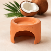 Domed Snake Hide, Terracotta Reptile Hide for Vivarium, Small Terrarium Decor for Gecko & Snake