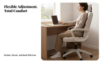 Adjustable Height Ergonomic High-Back Swivel Chair Effortless Rolling Casters Ergonomic Swivel Chair with Headrest Reclining Function Computer Seating Easy to Clean for Students, Work-from-Home Employees, Gamers, Dormitory, Study Room, Workplace
