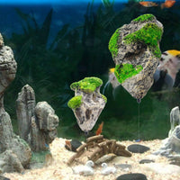 Buoyant Aquatic Pet Habitat Rock Realistic Look Artificial Buoyant Island Aquatic Pet Fish Habitat Decoration Lifelike