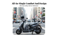 Motorcycle Seat Cover Fleece Lined Water Resistant Leather Seat Cover Heat Insulating Vehicle Accessory for Commuters, Daily Commuting, Outdoor